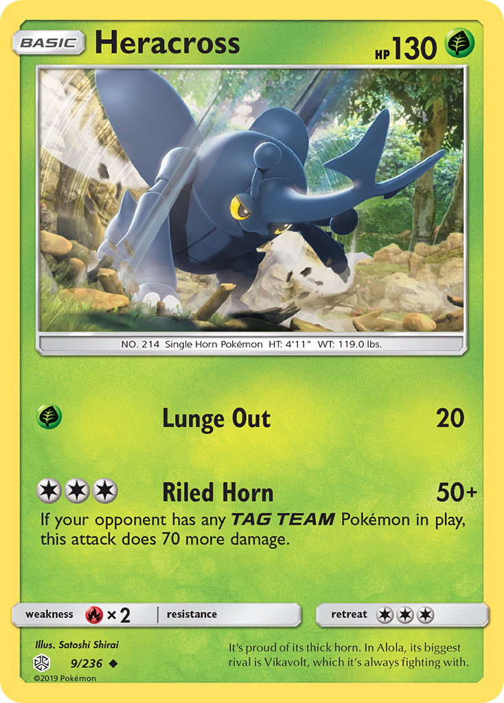 Heracross (9/236) [Sun & Moon: Cosmic Eclipse] | Good Games Cannington