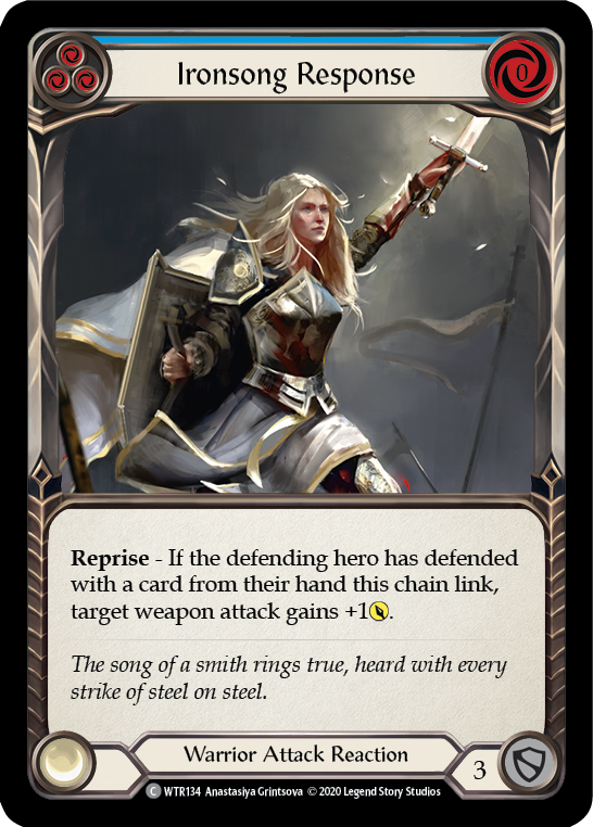 Ironsong Response (Blue) [U-WTR134] (Welcome to Rathe Unlimited)  Unlimited Rainbow Foil | Good Games Cannington