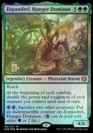 Zopandrel, Hunger Dominus [Phyrexia: All Will Be One Prerelease Promos] | Good Games Cannington