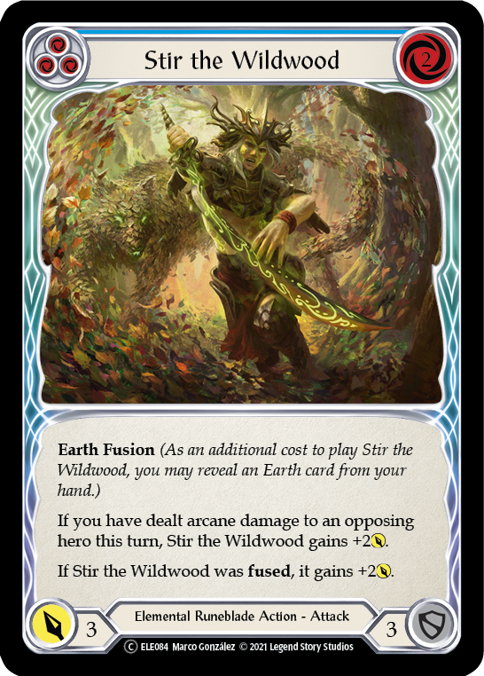 Stir the Wildwood (Blue) [U-ELE084] Unlimited Rainbow Foil | Good Games Cannington