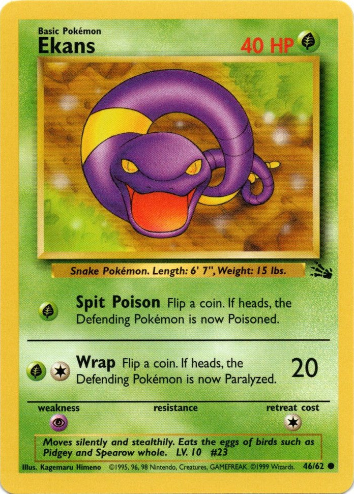Ekans (46/62) [Fossil Unlimited] | Good Games Cannington