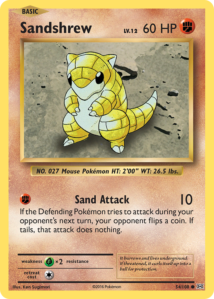 Sandshrew (54/108) [XY: Evolutions] | Good Games Cannington