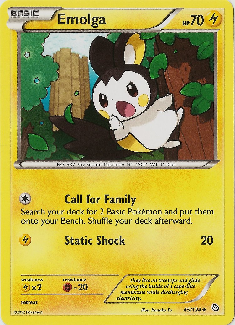Emolga (45/124) [Black & White: Dragons Exalted] | Good Games Cannington
