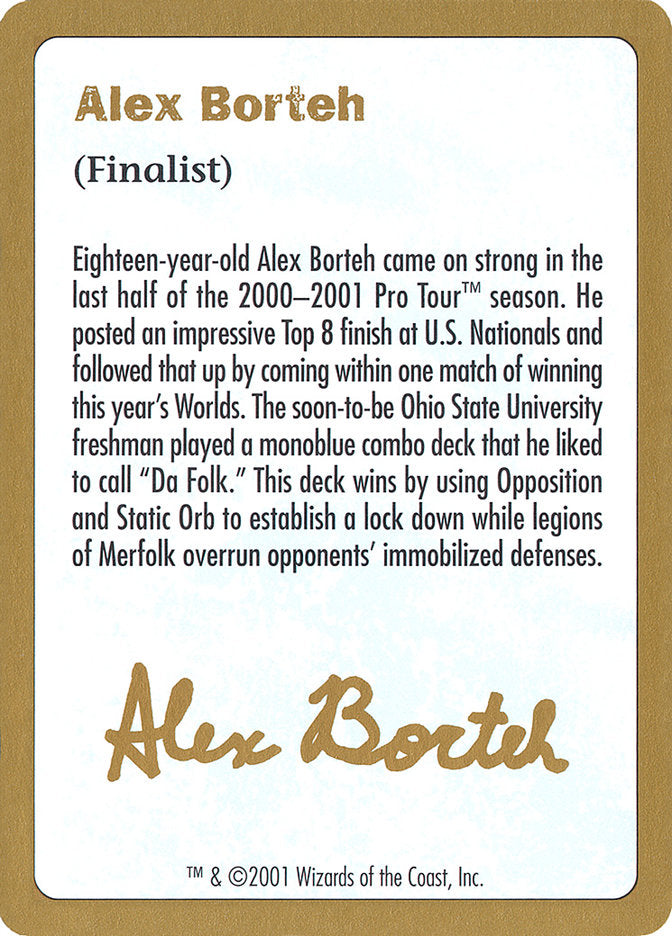 Alex Borteh Bio [World Championship Decks 2001] | Good Games Cannington