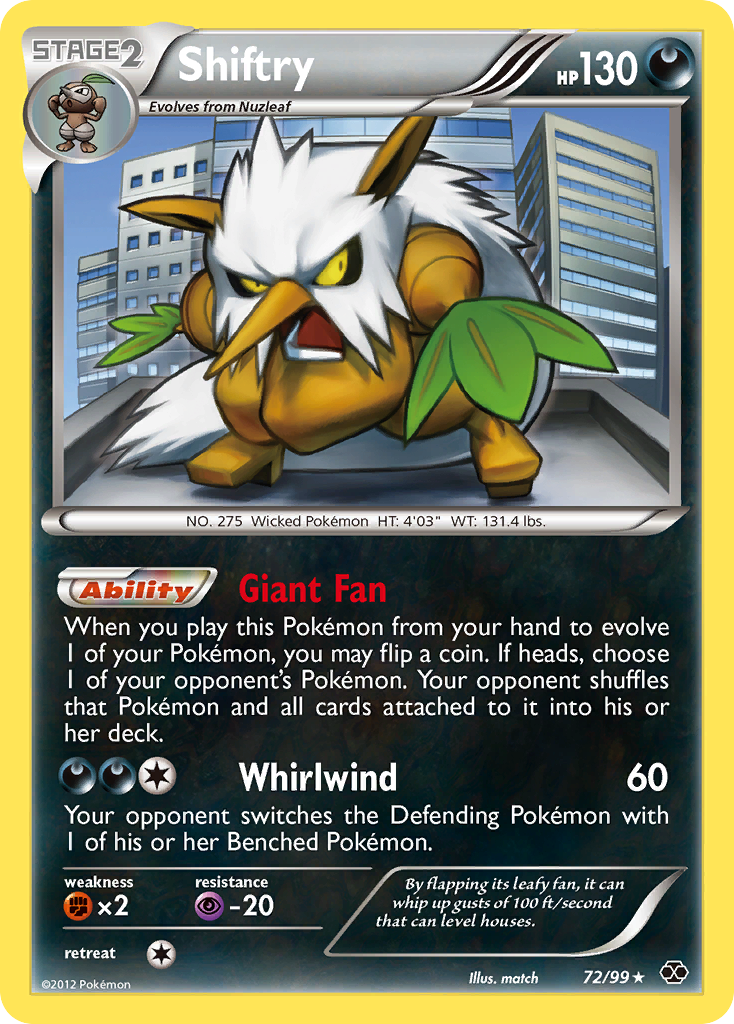 Shiftry (72/99) [Black & White: Next Destinies] | Good Games Cannington