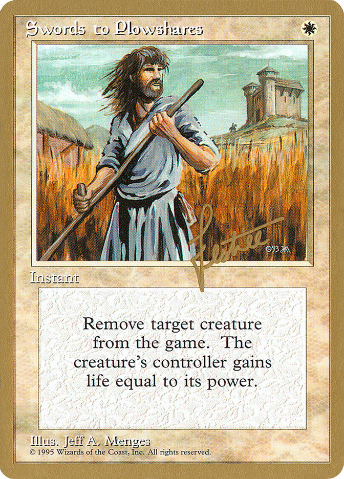 Swords to Plowshares (Bertrand Lestree) [Pro Tour Collector Set] | Good Games Cannington
