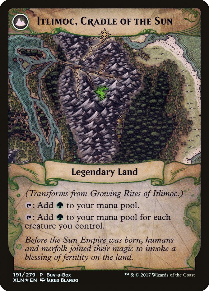 Growing Rites of Itlimoc // Itlimoc, Cradle of the Sun (Buy-A-Box) [Ixalan Treasure Chest] | Good Games Cannington