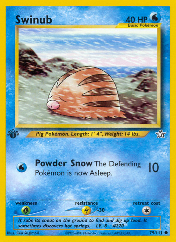 Swinub (79/111) [Neo Genesis 1st Edition] | Good Games Cannington