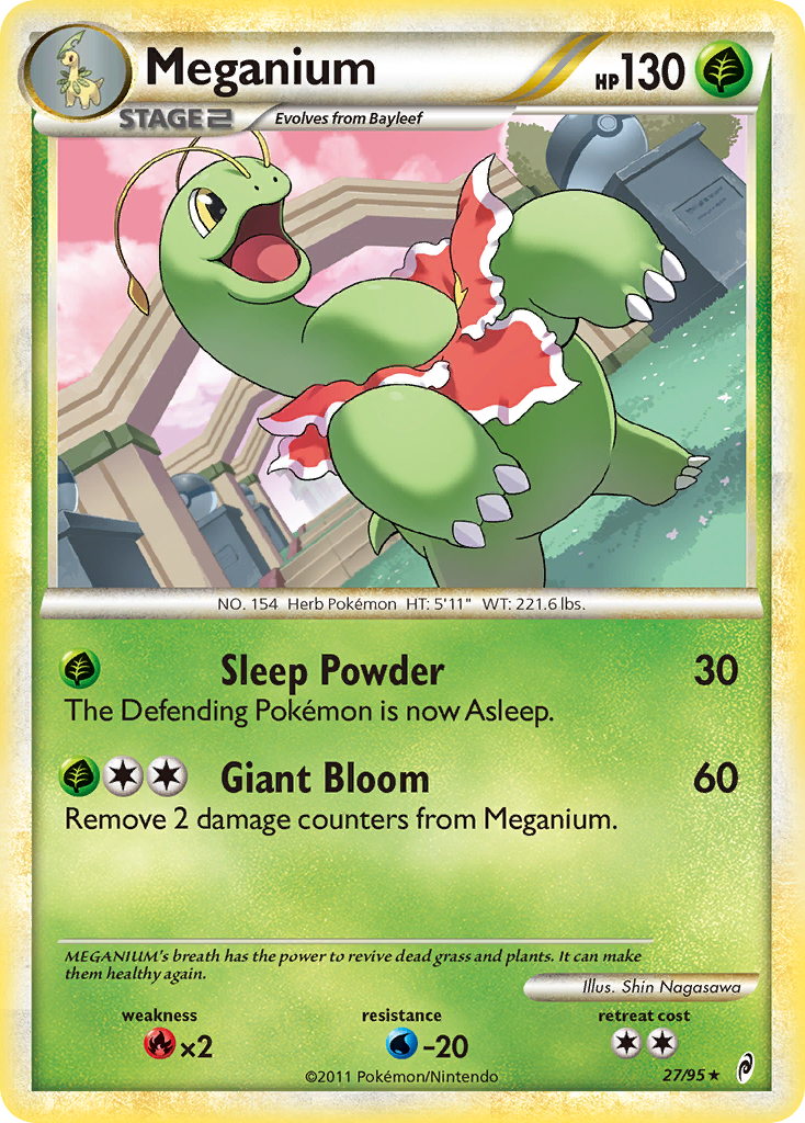 Meganium (27/95) [HeartGold & SoulSilver: Call of Legends] | Good Games Cannington