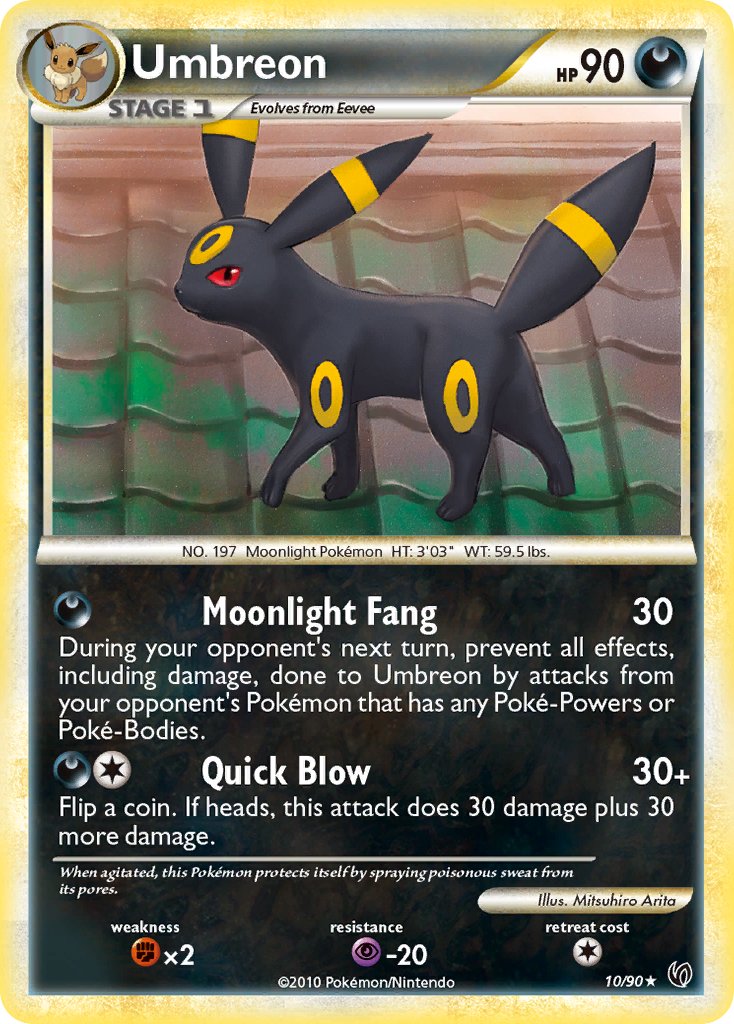 Umbreon (10/90) (Cracked Ice Holo) (Theme Deck Exclusive) [HeartGold & SoulSilver: Undaunted] | Good Games Cannington