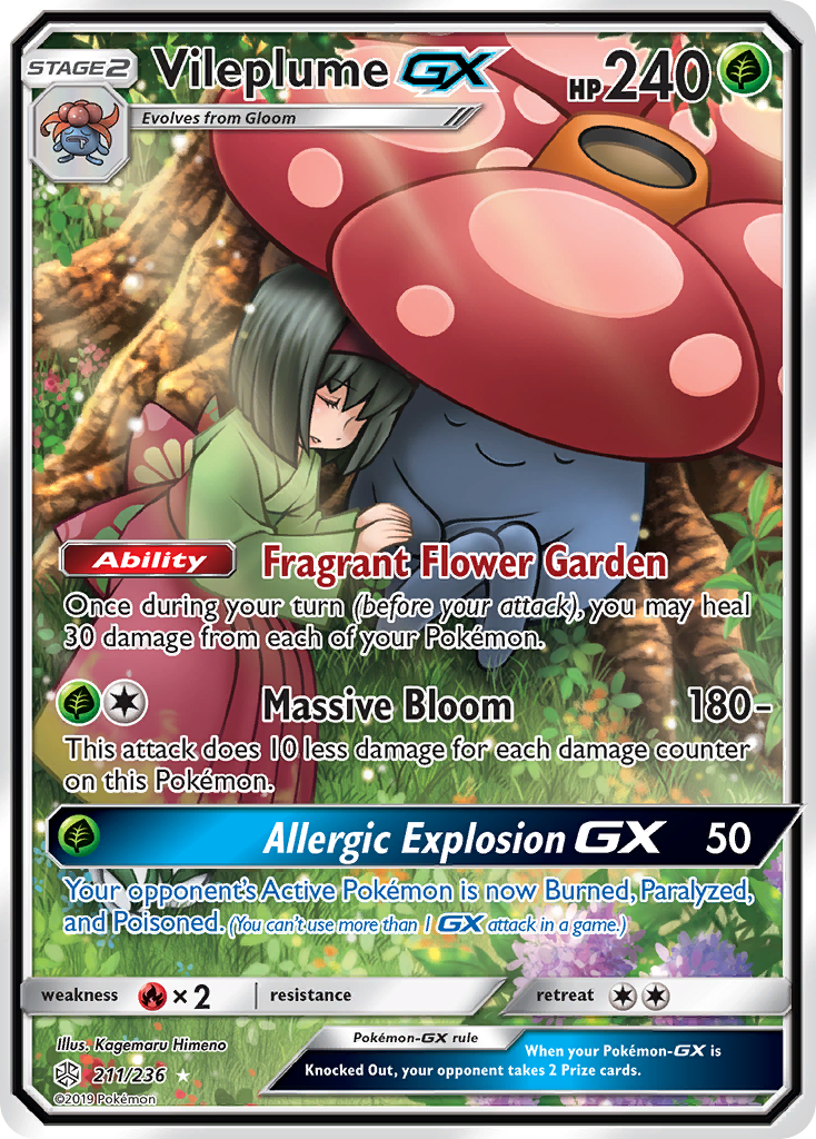 Vileplume GX (211/236) [Sun & Moon: Cosmic Eclipse] | Good Games Cannington