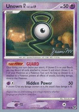Unown G LV.17 (57/106) (Queengar - Jason Martinez) [World Championships 2009] | Good Games Cannington
