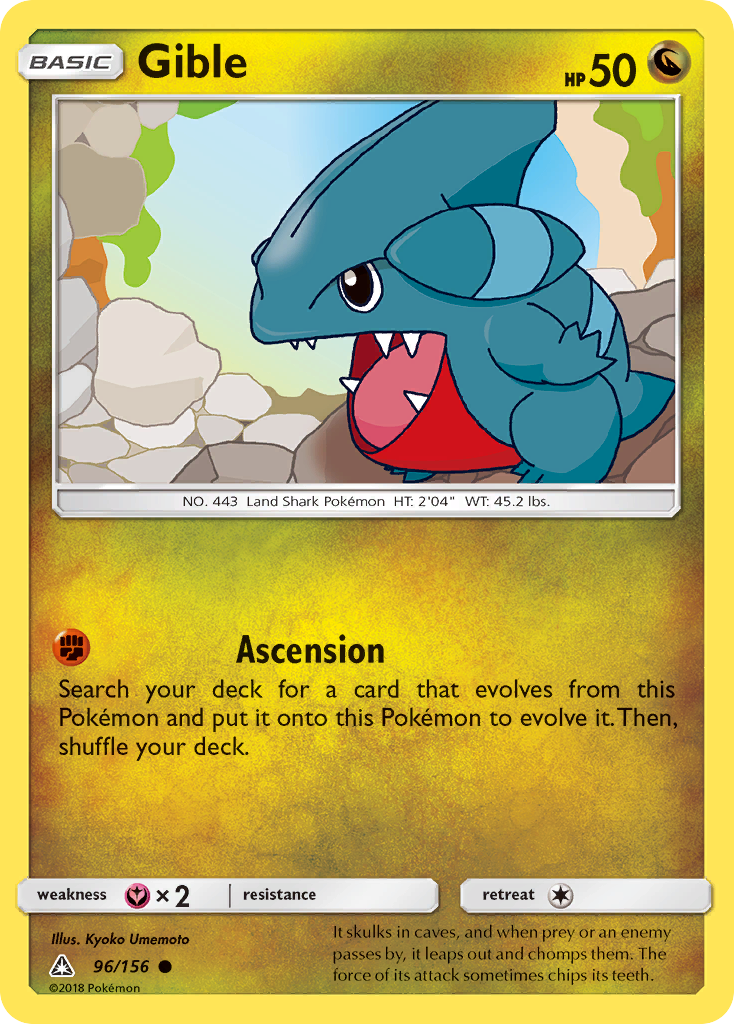 Gible (96/156) [Sun & Moon: Ultra Prism] | Good Games Cannington