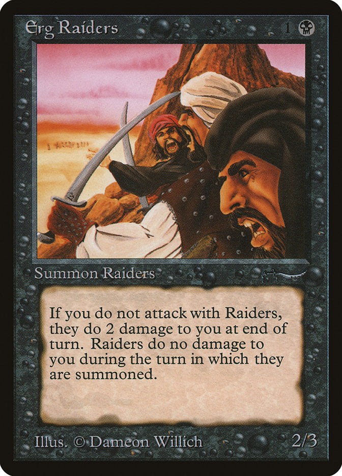 Erg Raiders (Dark Mana Cost) [Arabian Nights] | Good Games Cannington