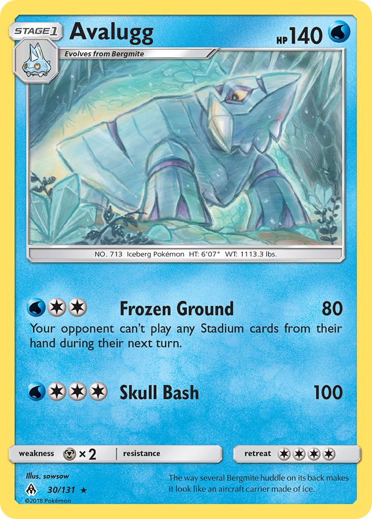 Avalugg (30/131) [Sun & Moon: Forbidden Light] | Good Games Cannington