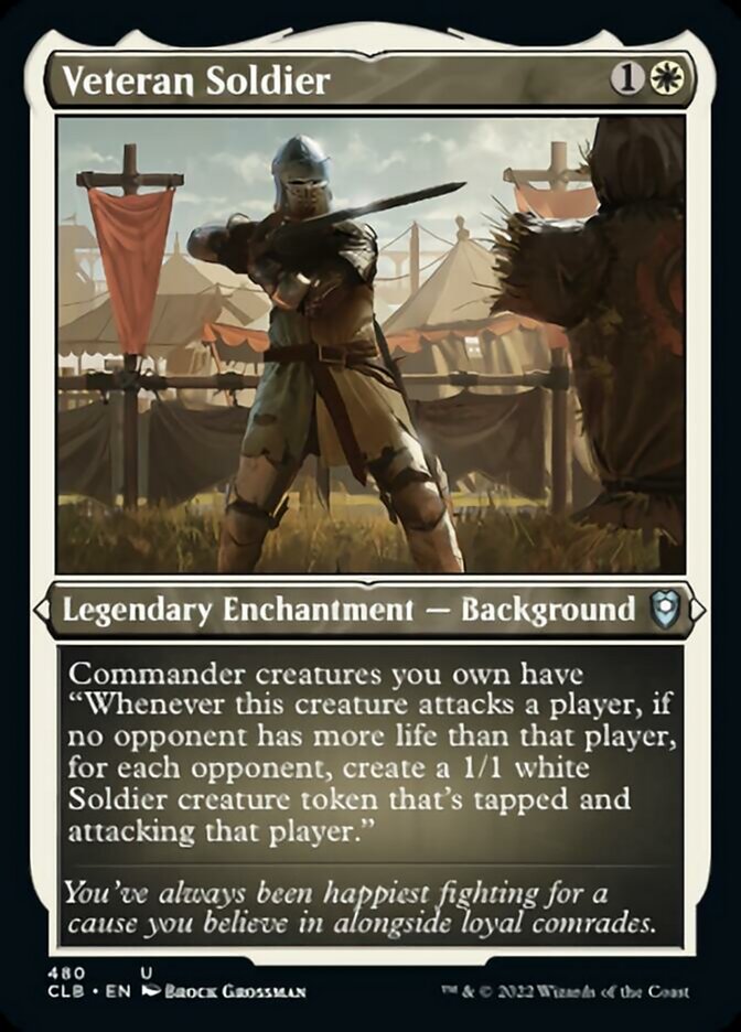 Veteran Soldier (Foil Etched) [Commander Legends: Battle for Baldur's Gate] | Good Games Cannington