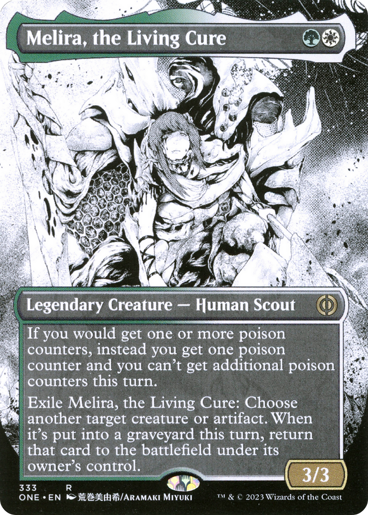 Melira, the Living Cure (Borderless Manga) [Phyrexia: All Will Be One] | Good Games Cannington