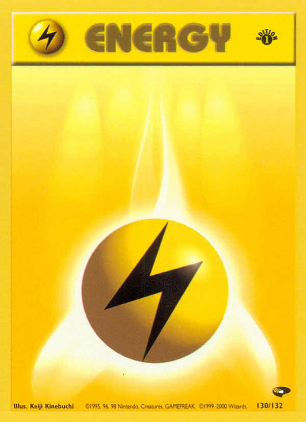 Lightning Energy (130/132) [Gym Challenge 1st Edition] | Good Games Cannington