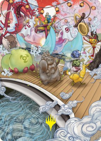 March of Otherworldly Light Art Card (Gold-Stamped Signature) [Kamigawa: Neon Dynasty Art Series] | Good Games Cannington