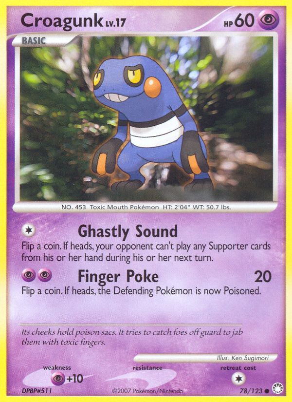 Croagunk (78/123) [Diamond & Pearl: Mysterious Treasures] | Good Games Cannington