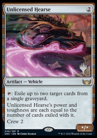 Unlicensed Hearse (Promo Pack) [Streets of New Capenna Promos] | Good Games Cannington