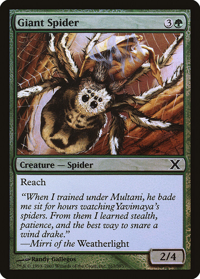 Giant Spider (Premium Foil) [Tenth Edition] | Good Games Cannington