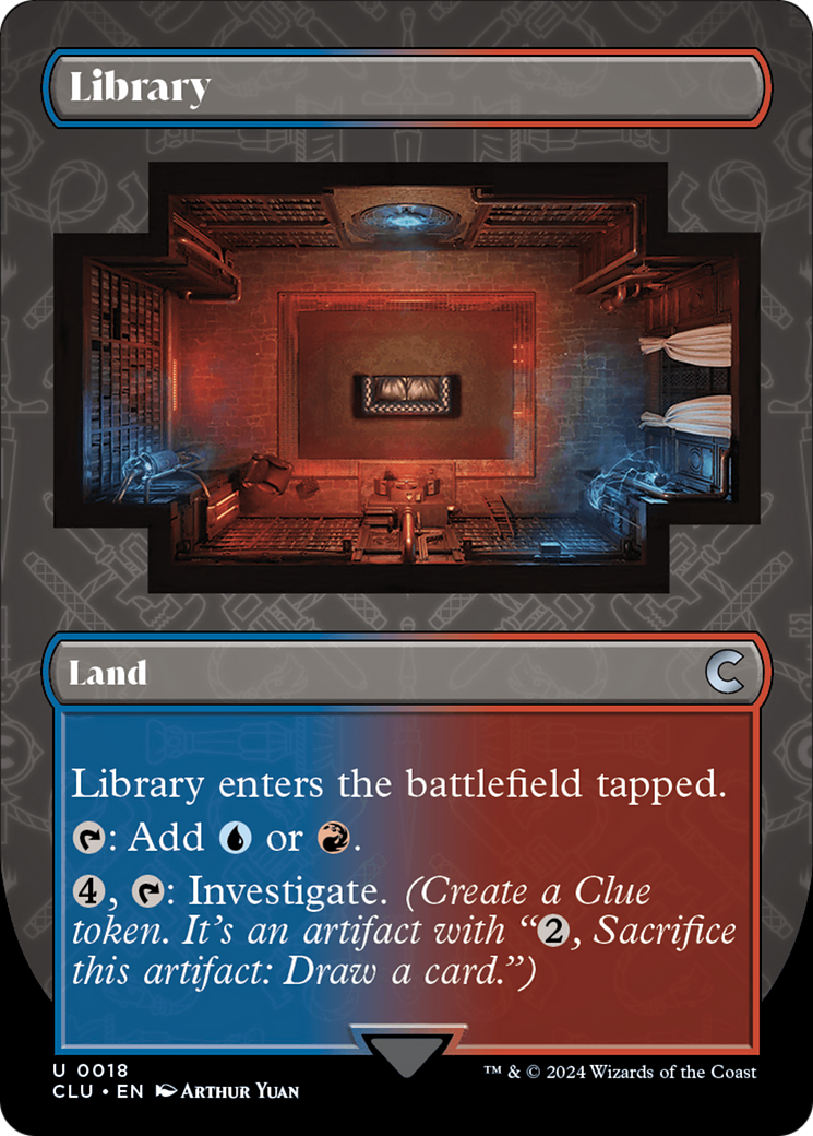 Library (Borderless) [Ravnica: Clue Edition] | Good Games Cannington