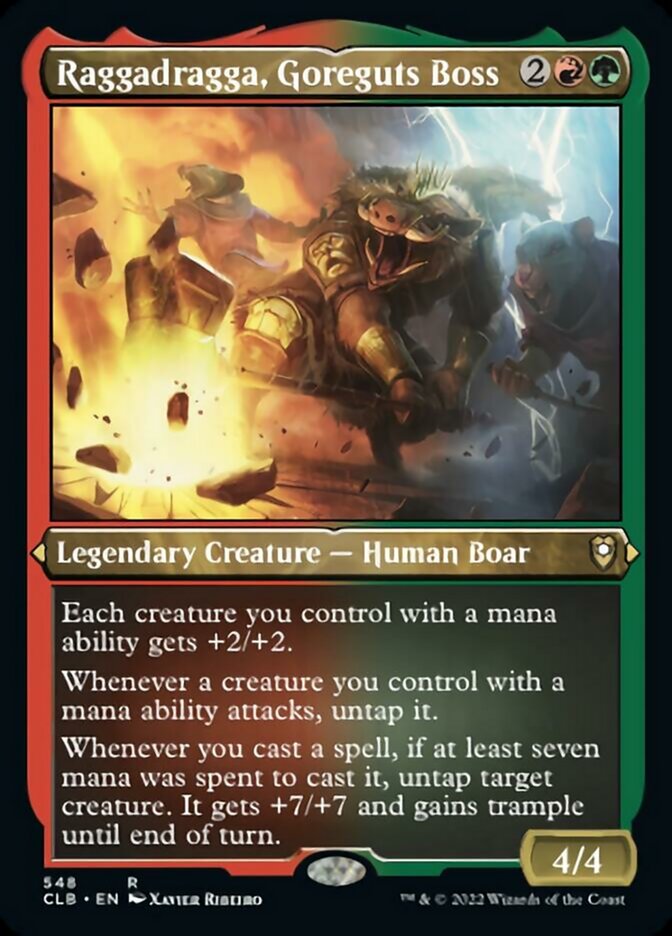 Raggadragga, Goreguts Boss (Foil Etched) [Commander Legends: Battle for Baldur's Gate] | Good Games Cannington