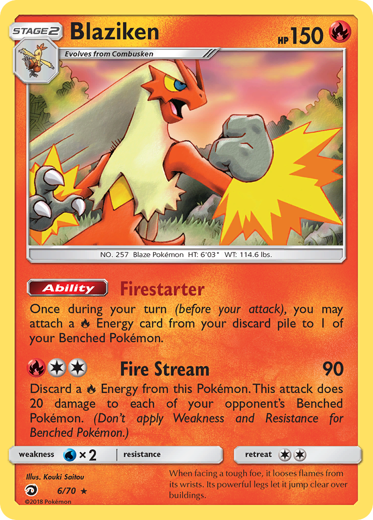 Blaziken (6/70) [Sun & Moon: Dragon Majesty] | Good Games Cannington