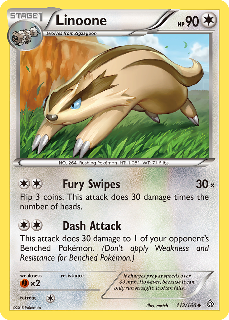 Linoone (112/160) [XY: Primal Clash] | Good Games Cannington