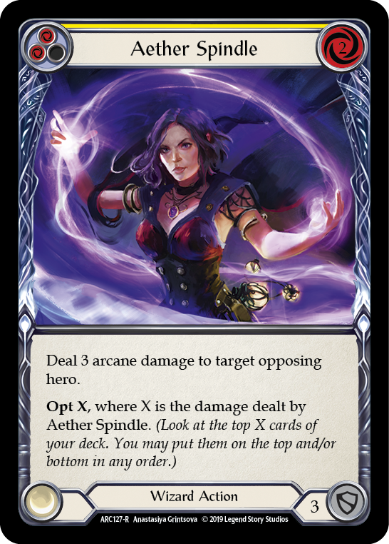 Aether Spindle (Yellow) [ARC127-R] 1st Edition Normal | Good Games Cannington