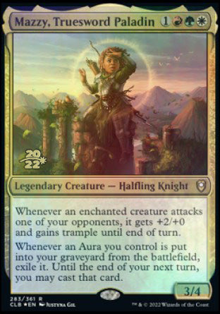 Mazzy, Truesword Paladin [Commander Legends: Battle for Baldur's Gate Prerelease Promos] | Good Games Cannington