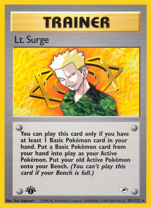 Lt. Surge (101/132) [Gym Heroes 1st Edition] | Good Games Cannington