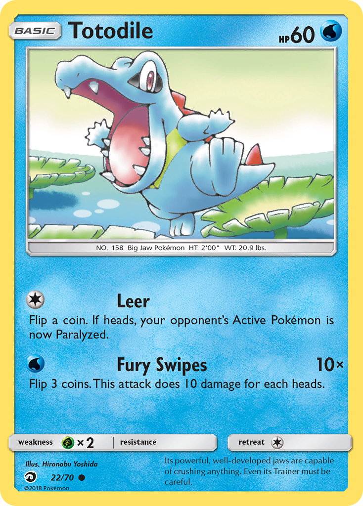 Totodile (22/70) [Sun & Moon: Dragon Majesty] | Good Games Cannington