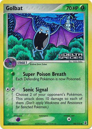 Golbat (43/113) (Stamped) [EX: Delta Species] | Good Games Cannington