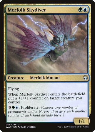Merfolk Skydiver [War of the Spark] | Good Games Cannington