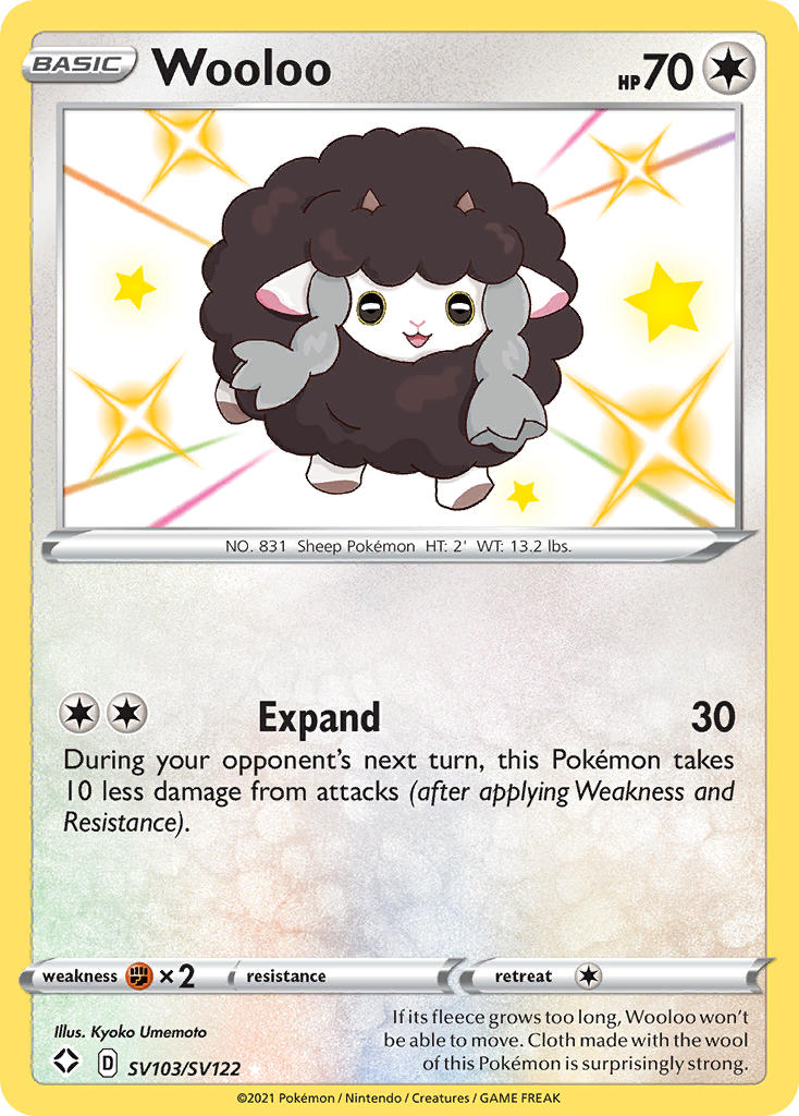Wooloo (SV103/SV122) [Sword & Shield: Shining Fates] | Good Games Cannington