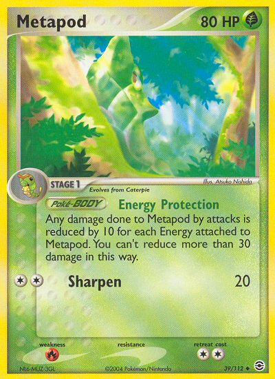 Metapod (39/112) [EX: FireRed & LeafGreen] | Good Games Cannington