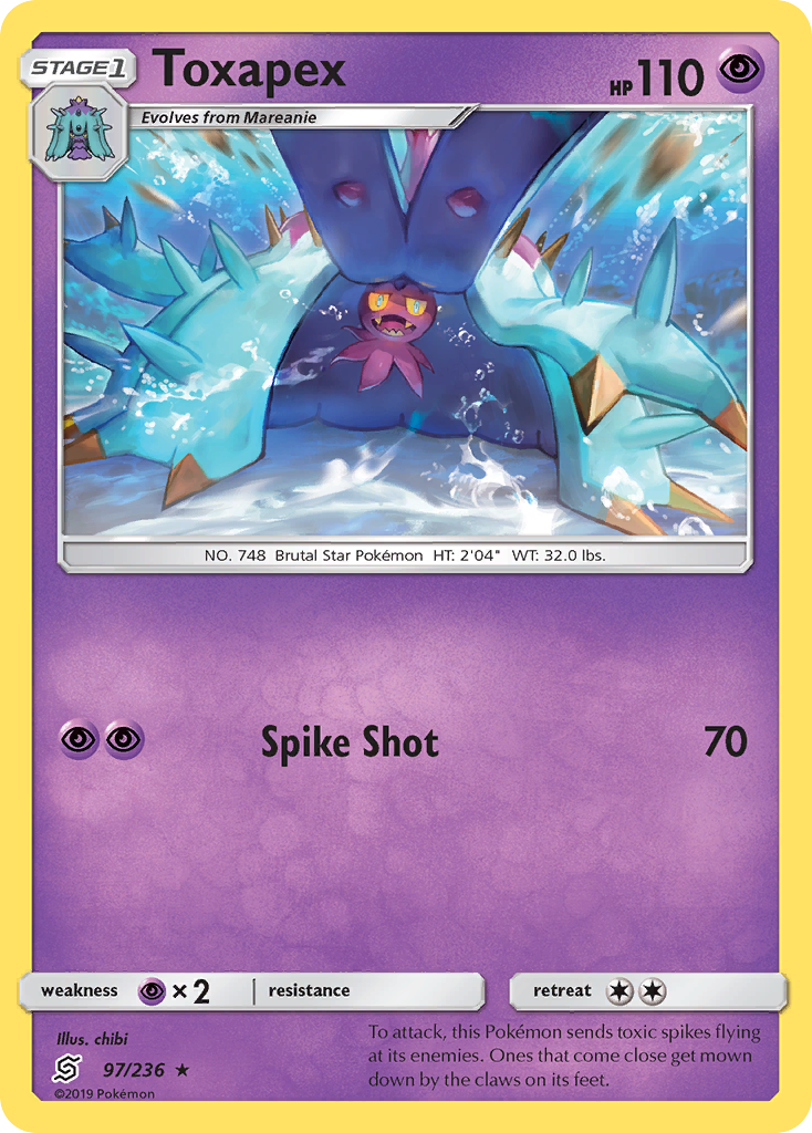 Toxapex (97/236) [Sun & Moon: Unified Minds] | Good Games Cannington