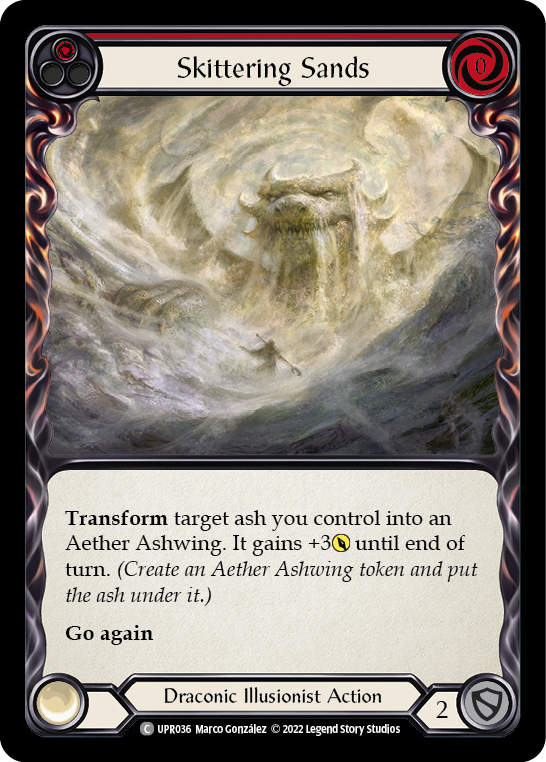 Skittering Sands (Red) [UPR036] (Uprising)  Rainbow Foil | Good Games Cannington