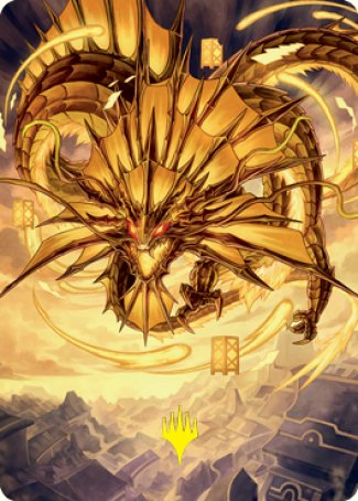 Ao, the Dawn Sky 2 Art Card (Gold-Stamped Signature) [Kamigawa: Neon Dynasty Art Series] | Good Games Cannington