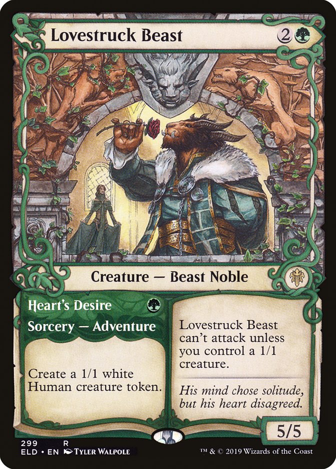 Lovestruck Beast // Heart's Desire (Showcase) [Throne of Eldraine] | Good Games Cannington