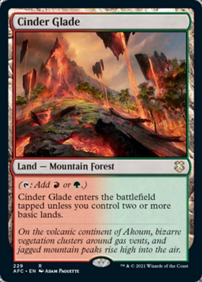Cinder Glade [Dungeons & Dragons: Adventures in the Forgotten Realms Commander] | Good Games Cannington