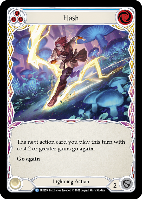 Flash (Blue) [ELE179] (Tales of Aria)  1st Edition Rainbow Foil | Good Games Cannington