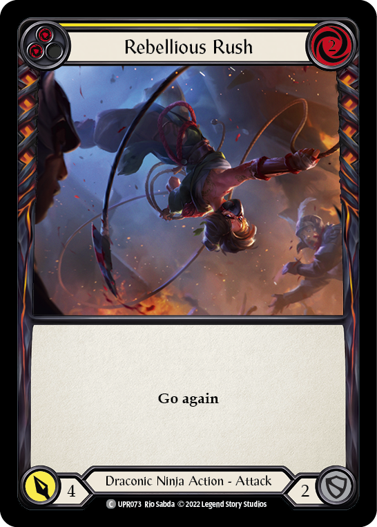Rebellious Rush (Yellow) [UPR073] (Uprising)  Rainbow Foil | Good Games Cannington