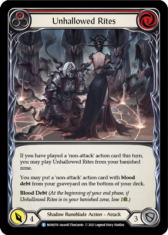 Unhallowed Rites (Red) [MON159] 1st Edition Normal | Good Games Cannington