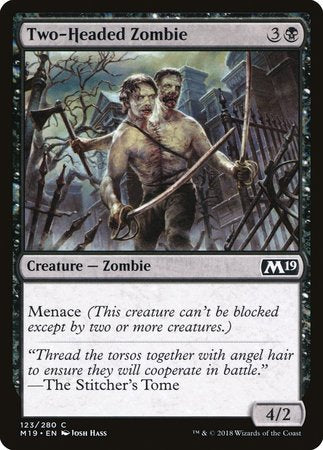 Two-Headed Zombie [Core Set 2019] | Good Games Cannington
