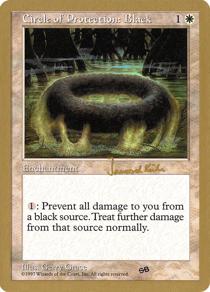 Circle of Protection: Black (Janosch Kuhn) (SB) [World Championship Decks 1997] | Good Games Cannington