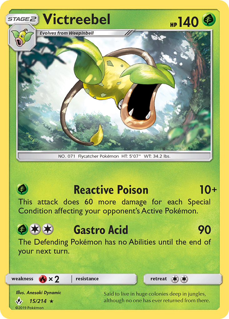 Victreebel (15/214) [Sun & Moon: Unbroken Bonds] | Good Games Cannington