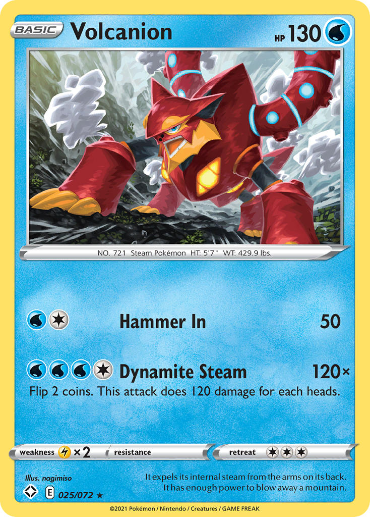 Volcanion (025/072) [Sword & Shield: Shining Fates] | Good Games Cannington